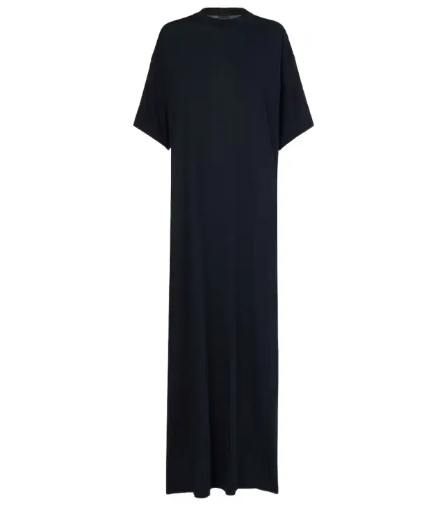 Cocoon cotton jersey maxi dress