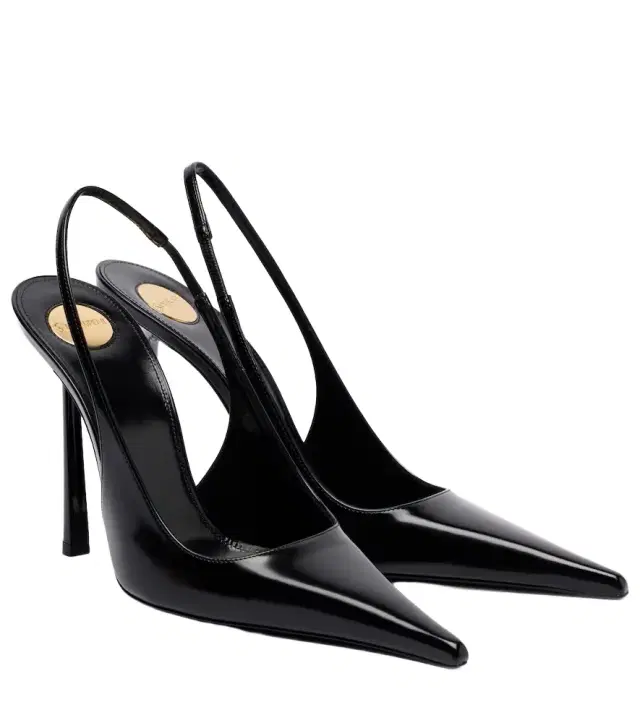 Saint Laurent Vendome 110 leather slingback pumps