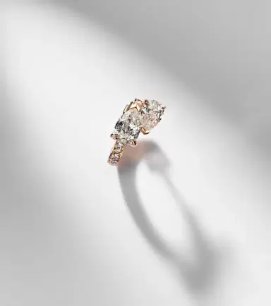 Repossi Serti Sur Vide 18kt rose gold single hoop earring with diamonds | Thumbnail 5