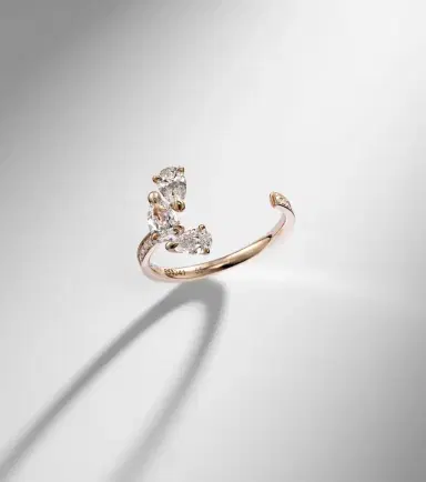 Repossi Serti Sur Vide 18kt rose gold ring with diamonds | Thumbnail 3
