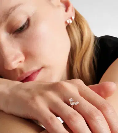 Repossi Serti Sur Vide 18kt rose gold ring with diamonds | Thumbnail 5