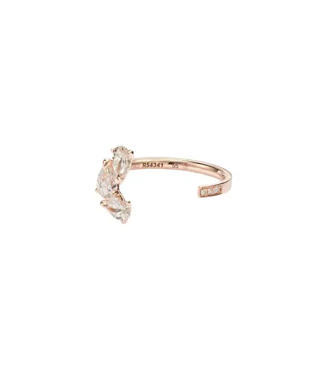 Repossi Serti Sur Vide 18kt rose gold ring with diamonds