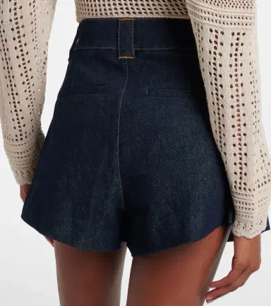 Frame Structural pleated denim shorts | Thumbnail 2