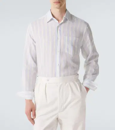 Dunhill Striped linen shirt | Thumbnail 4 Dunhill Striped linen shirt | Thumbnail 4
