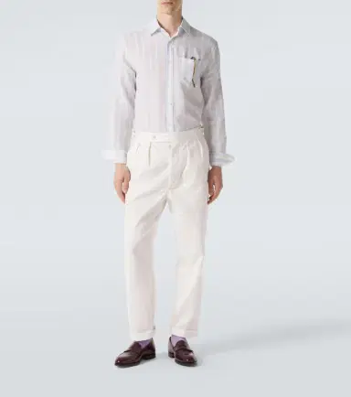 Dunhill Striped linen shirt | Thumbnail 6 Dunhill Striped linen shirt | Thumbnail 6