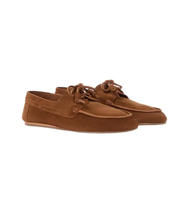 Ancient Greek Sandals Pliario suede boat shoes