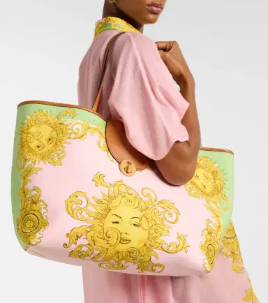 Versace Large printed canvas tote bag | Thumbnail 5