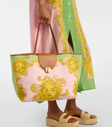 Versace Large printed canvas tote bag | Thumbnail 6