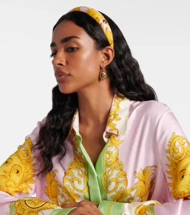 Versace Printed silk headband | Thumbnail 3