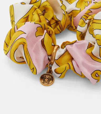 Versace Medusa printed silk scrunchie | Thumbnail 3