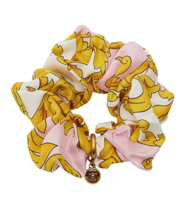 Versace Medusa printed silk scrunchie