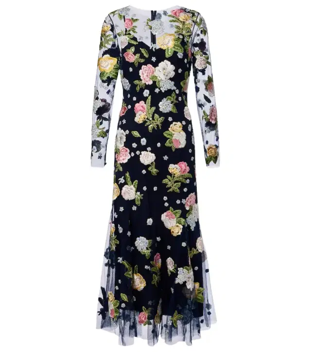 Embroidered cocktail dress