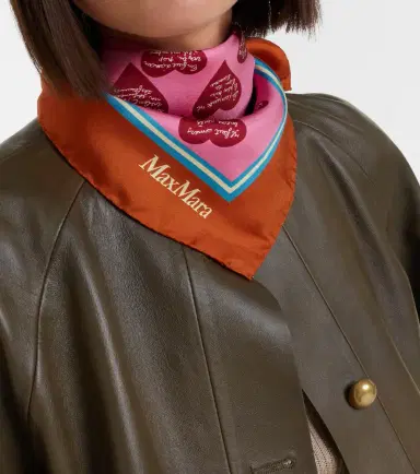 Max Mara Printed silk twill scarf | Thumbnail 5