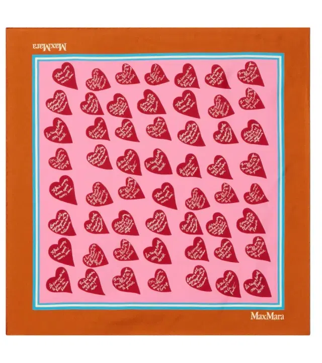 Printed silk twill scarf