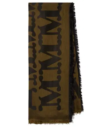 Max Mara Monogram jacquard wool and silk scarf | Thumbnail 1