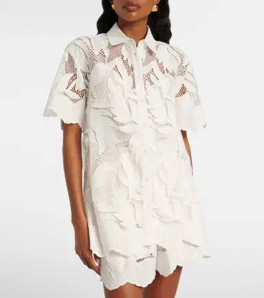 Erdem Embroidered mesh shirt | Thumbnail 4 Erdem Embroidered mesh shirt | Thumbnail 4
