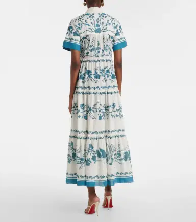 Erdem Floral cotton and linen tiered shirt dress | Thumbnail 4 Erdem Floral cotton and linen tiered shirt dress | Thumbnail 4