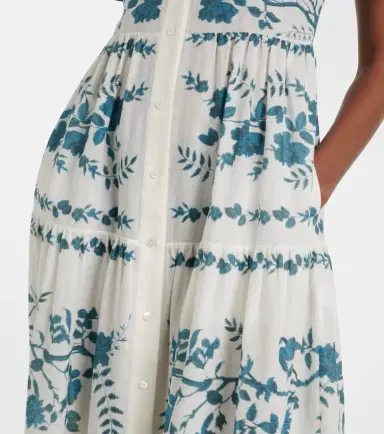 Erdem Floral cotton and linen tiered shirt dress | Thumbnail 6 Erdem Floral cotton and linen tiered shirt dress | Thumbnail 6
