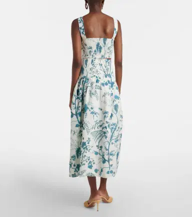 Erdem Floral cotton and linen midi skirt | Thumbnail 3 Erdem Floral cotton and linen midi skirt | Thumbnail 3
