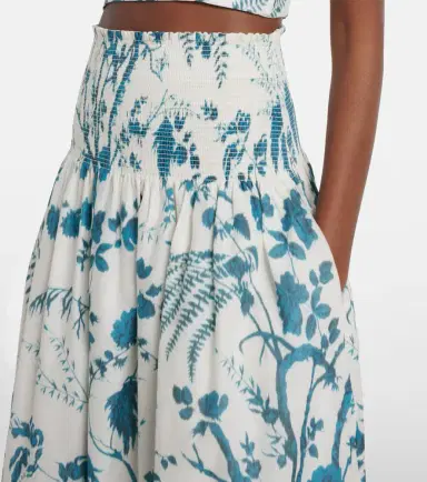 Erdem Floral cotton and linen midi skirt | Thumbnail 5 Erdem Floral cotton and linen midi skirt | Thumbnail 5