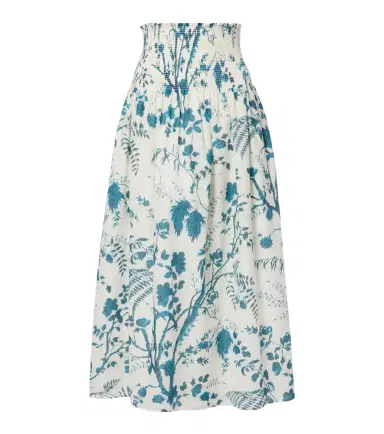 Erdem Floral cotton and linen midi skirt | Thumbnail 1 Erdem Floral cotton and linen midi skirt | Thumbnail 1