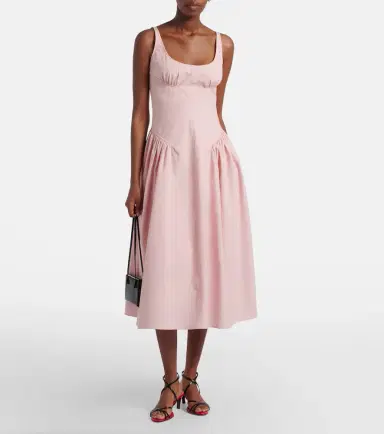 Proenza Schouler Solira seersucker midi dress | Thumbnail 3 Proenza Schouler Solira seersucker midi dress | Thumbnail 3