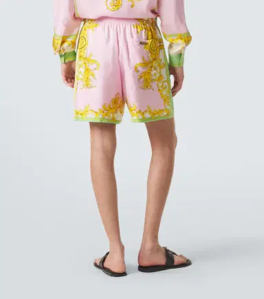 Versace Printed silk shorts | Thumbnail 2