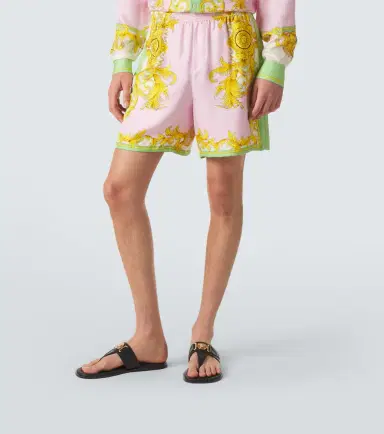 Versace Printed silk shorts | Thumbnail 3