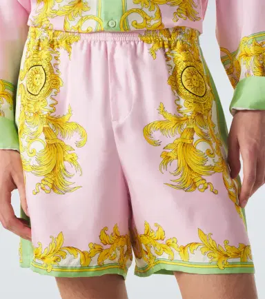 Versace Printed silk shorts | Thumbnail 4