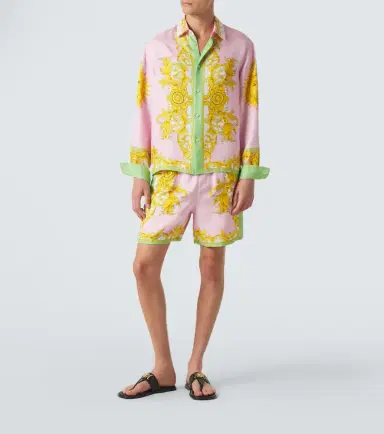 Versace Printed silk shorts | Thumbnail 6