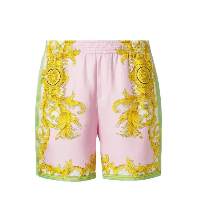 Versace Printed silk shorts