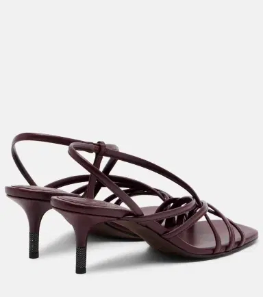 Brunello Cucinelli Monili leather slingback sandals | Thumbnail 3 Brunello Cucinelli Monili leather slingback sandals | Thumbnail 3