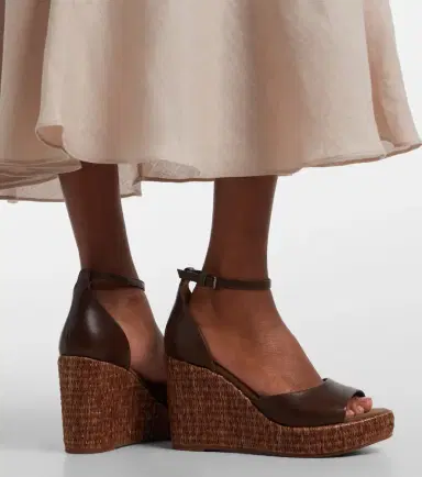 Brunello Cucinelli Monili leather espadrille wedges | Thumbnail 5 Brunello Cucinelli Monili leather espadrille wedges | Thumbnail 5