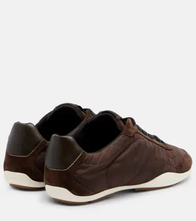 Brunello Cucinelli Monili suede-trimmed sneakers | Thumbnail 2 Brunello Cucinelli Monili suede-trimmed sneakers | Thumbnail 2