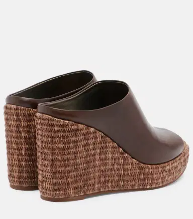 Brunello Cucinelli Leather espadrille wedges | Thumbnail 4