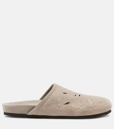 Brunello Cucinelli Sequined suede slides | Thumbnail 3