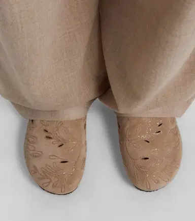 Brunello Cucinelli Sequined suede slides | Thumbnail 5
