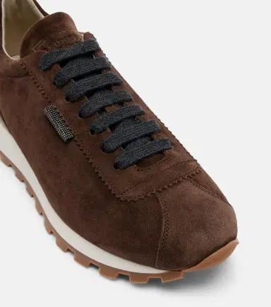 Brunello Cucinelli Monili suede sneakers | Thumbnail 4