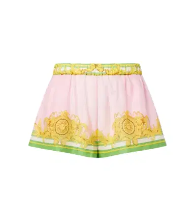 Versace Printed cotton and silk voile shorts | Thumbnail 1