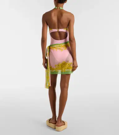 Versace Cotton and silk voile beach cover-up | Thumbnail 2