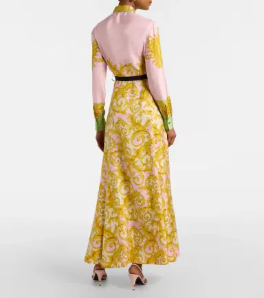 Versace Printed silk twill shirt dress | Thumbnail 3
