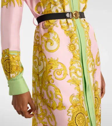 Versace Printed silk twill shirt dress | Thumbnail 4