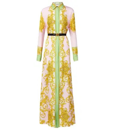 Versace Printed silk twill shirt dress | Thumbnail 1