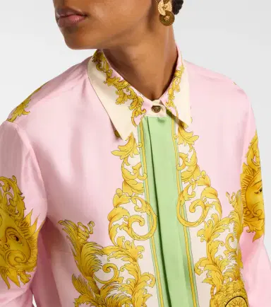 Versace Printed silk twill shirt | Thumbnail 2