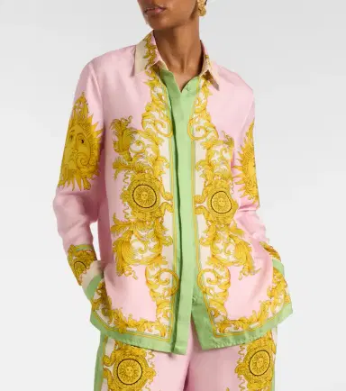 Versace Printed silk twill shirt | Thumbnail 5