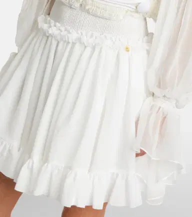 Balmain Ruffled poplin miniskirt | Thumbnail 4