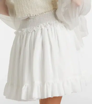 Balmain Ruffled poplin miniskirt | Thumbnail 5