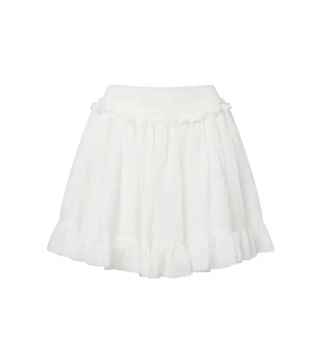 Ruffled poplin miniskirt