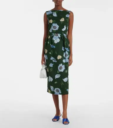 Erdem Floral cotton-blend faille midi dress | Thumbnail 3 Erdem Floral cotton-blend faille midi dress | Thumbnail 3