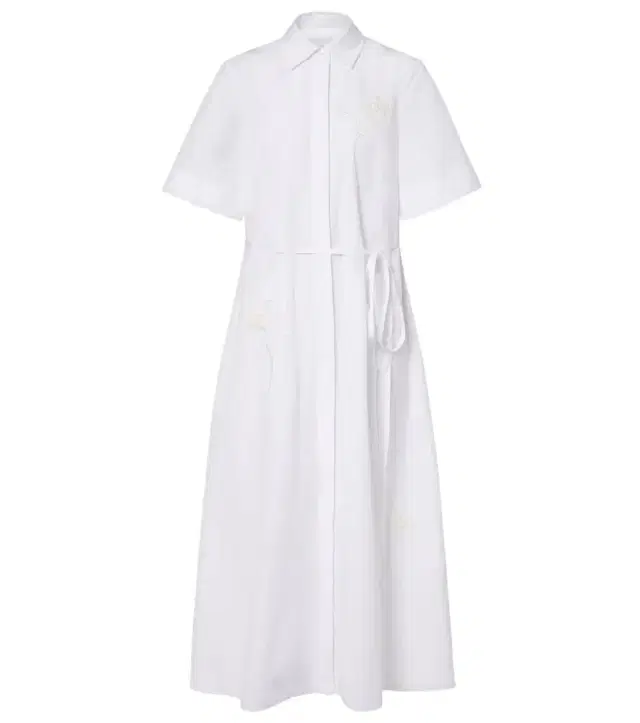 Erdem Embroidered cotton poplin shirt dress